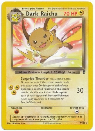 Dark Raichu - 7/110 - Promo [Theme Deck Exclusive] [BASE6MSP-7] [Non-Holo]