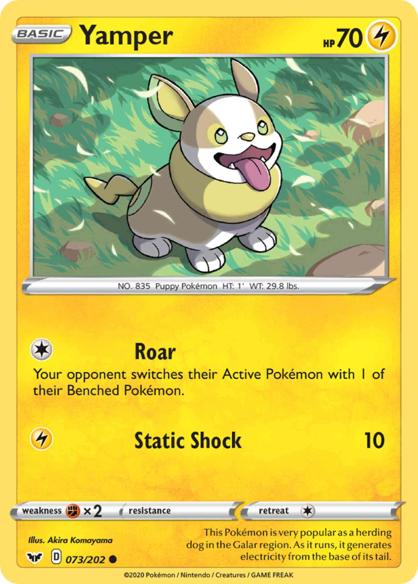 Yamper - 073/202 - Common [swsh1-073] [Non-Holo]