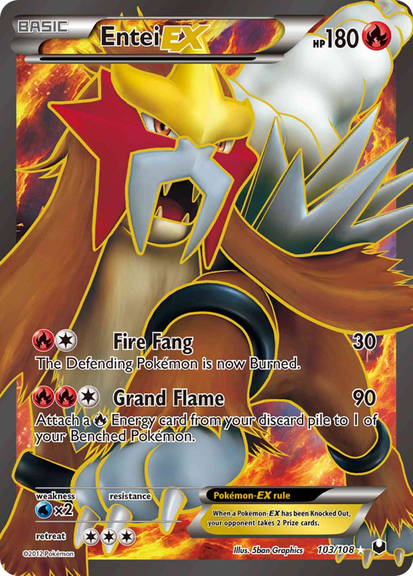 Entei-EX - 103/108 - Rare Ultra [bw5-103] [Ultra]