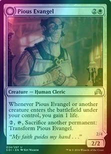 Pious Evangel // Wayward Disciple [34] [Shadows over Innistrad] [Foil]