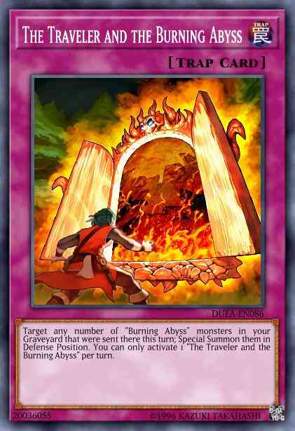 The Traveler and the Burning Abyss - PGL3-EN097 - Gold Rare - 1st Edition