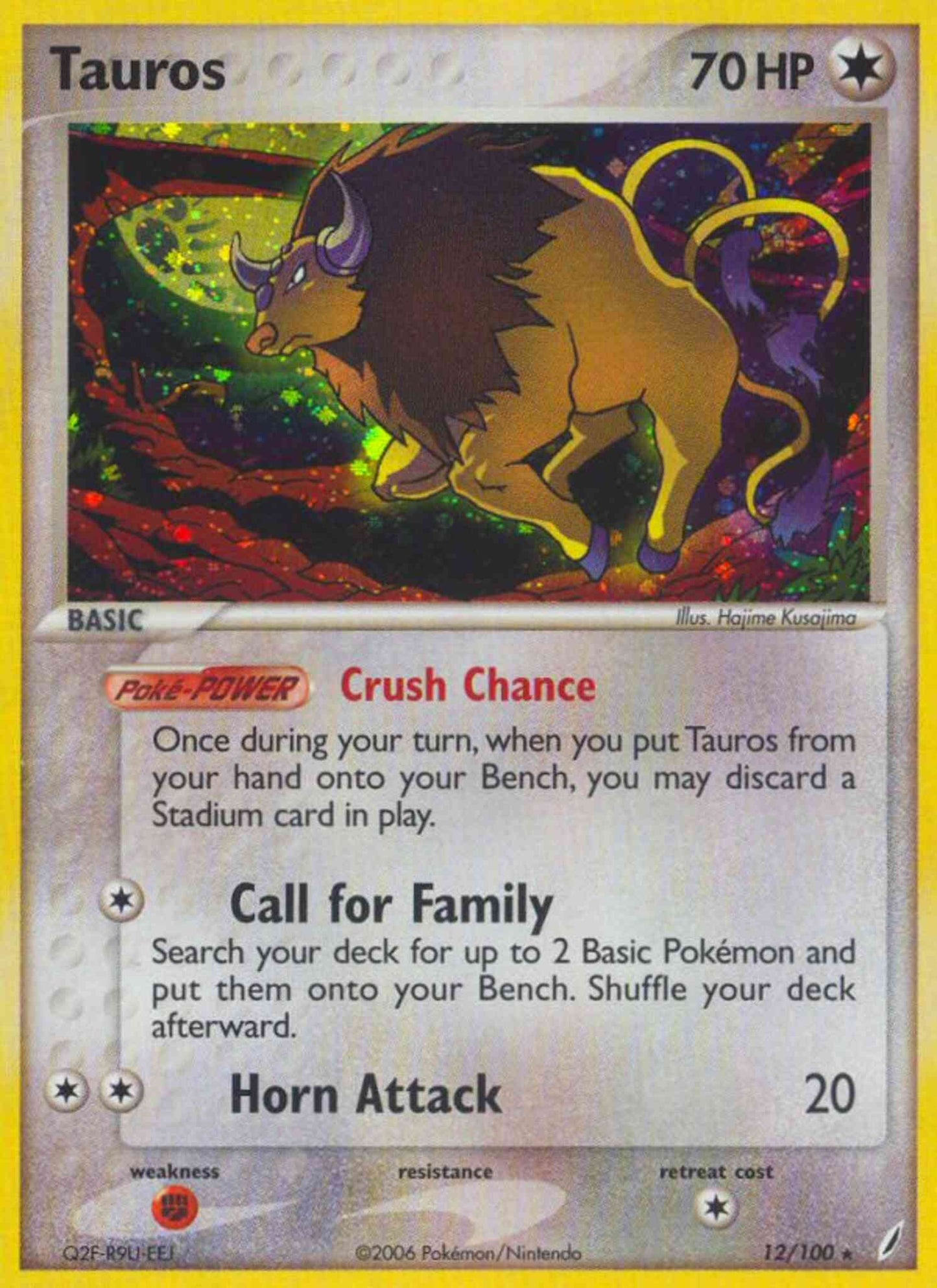 Tauros - 12/100 - Rare Holo [ex14-12] [Holo]