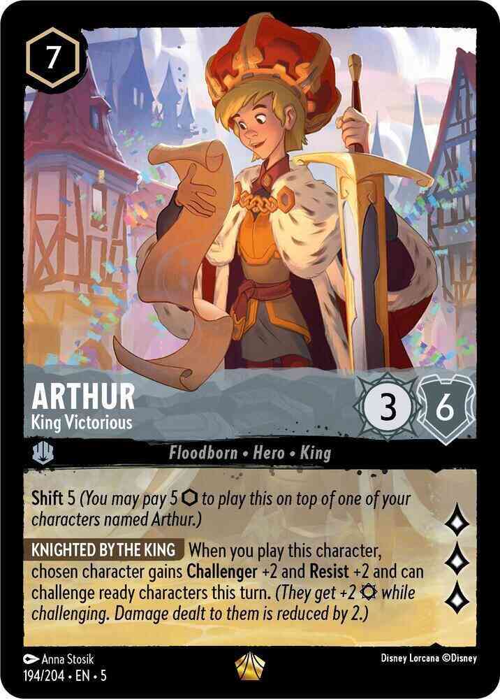 Arthur - King Victorious - 194/204 [Shimmering Skies] [Non-Foil]