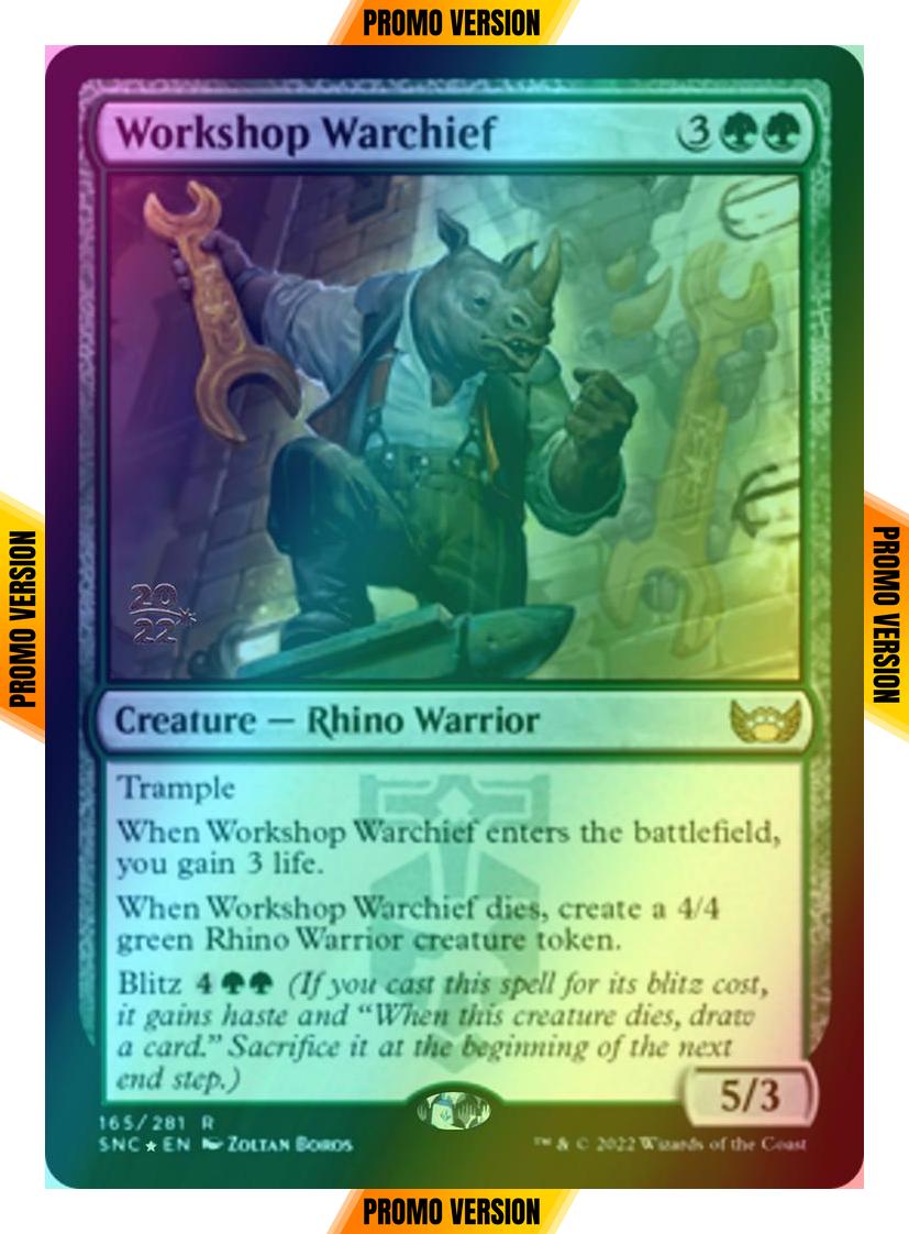 Workshop Warchief [Prerelease] [165s] [Streets of New Capenna: Promos] [Foil]