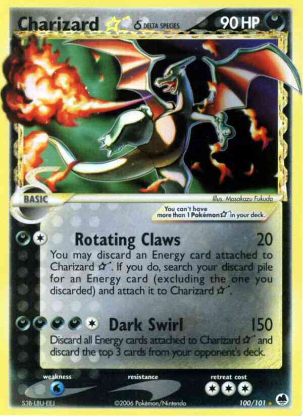 Charizard Star δ - 100/101 - Rare Holo [ex15-100] [Holo]