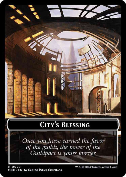 City's Blessing Token (28) // Human Soldier Token (02) [Murders at Karlov Manor: Commander: Tokens] [Non-Foil]