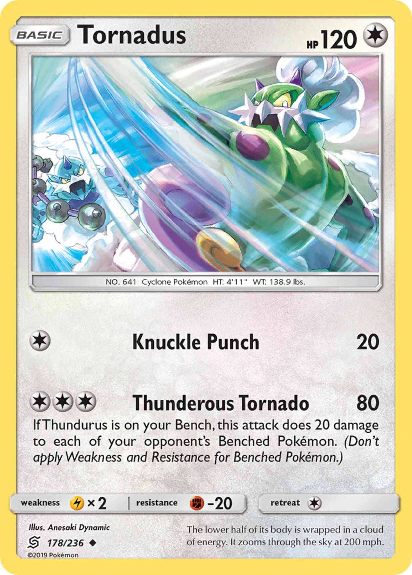 Tornadus - 178/236 - Uncommon [sm11-178] [Reverse Holo]