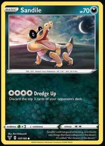 Sandile - 107/185 - Common [swsh4-107] [Reverse Holo]