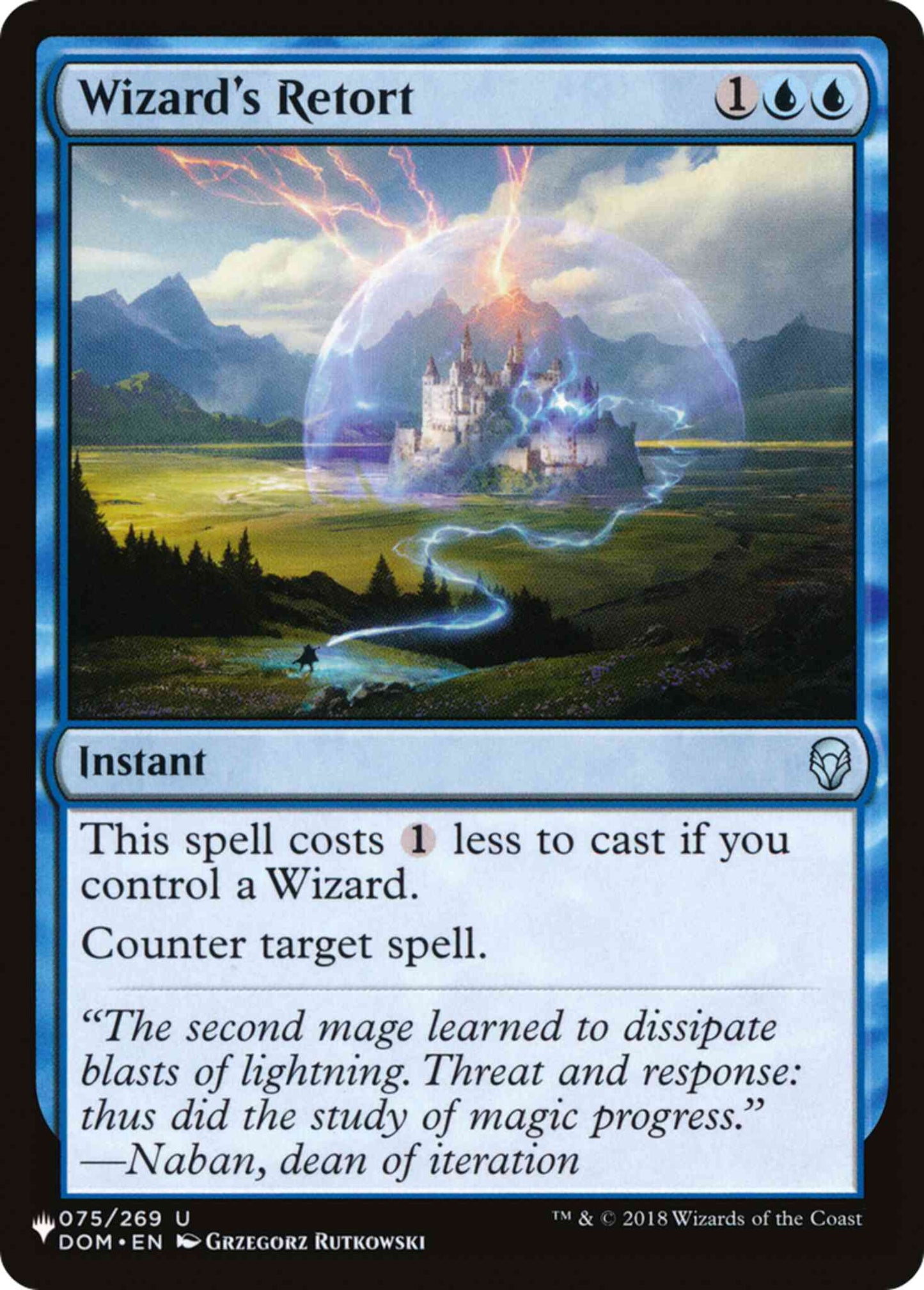 Wizard's Retort [DOM-75] [The List] [Non-Foil]
