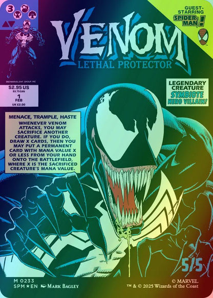 venom lethal protector mtg card Eddie Brock // Venom, Lethal Protector [55] [Marvel's Spider-Man] [Foil] –  Face to Face Games main image 0