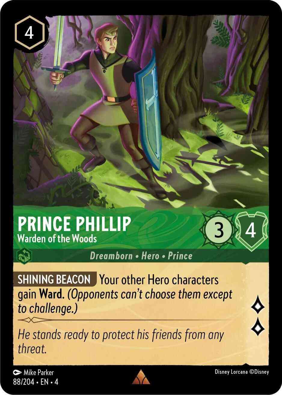 Prince Phillip - Warden of the Woods - 88/204 [Ursula's Return] [Cold Foil]
