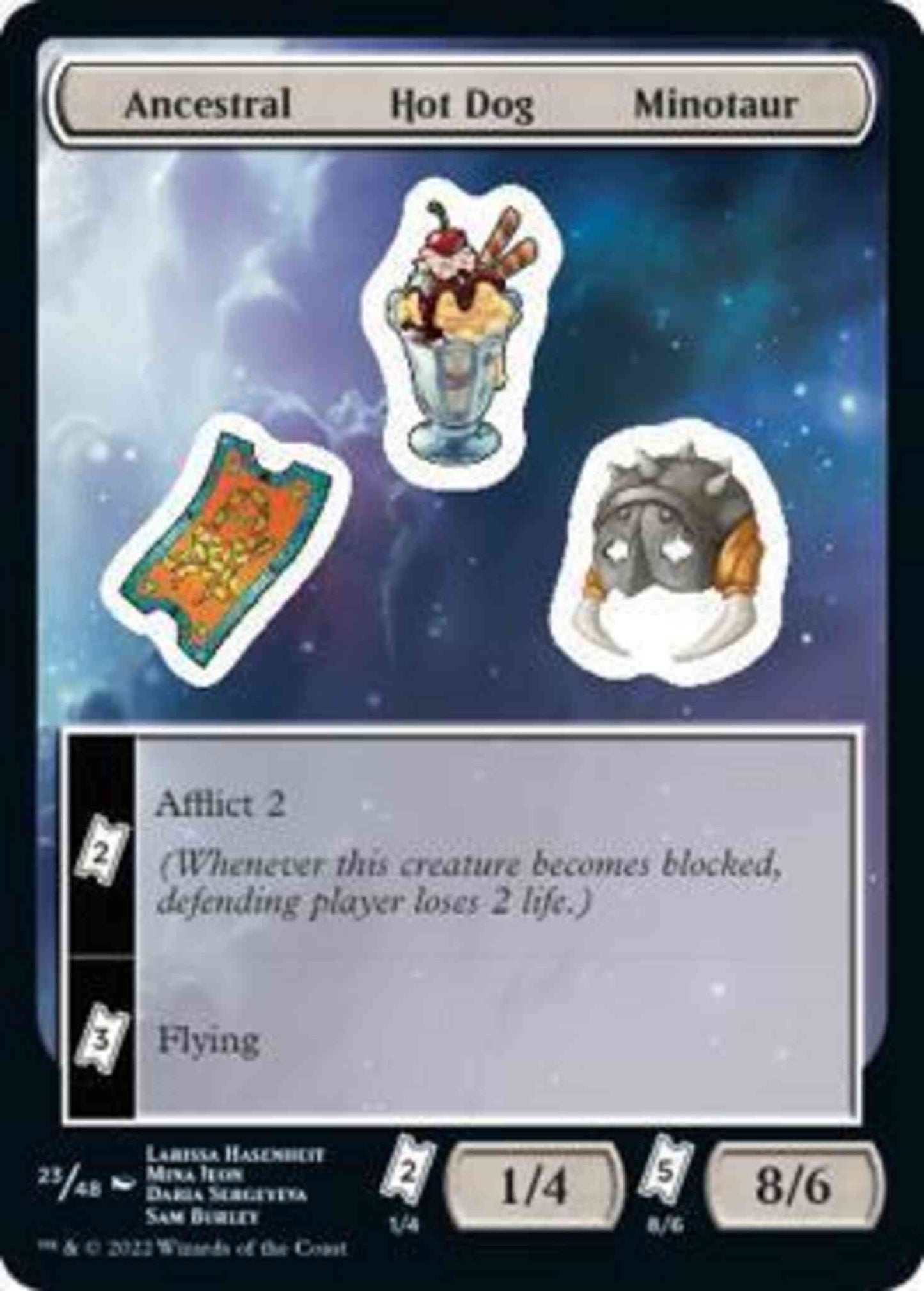 Ancestral Hot Dog Minotaur [23] [Unfinity Sticker Sheets] [Non-Foil]