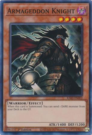Armageddon Knight - RA03-EN002 - Super Rare - 1st Edition