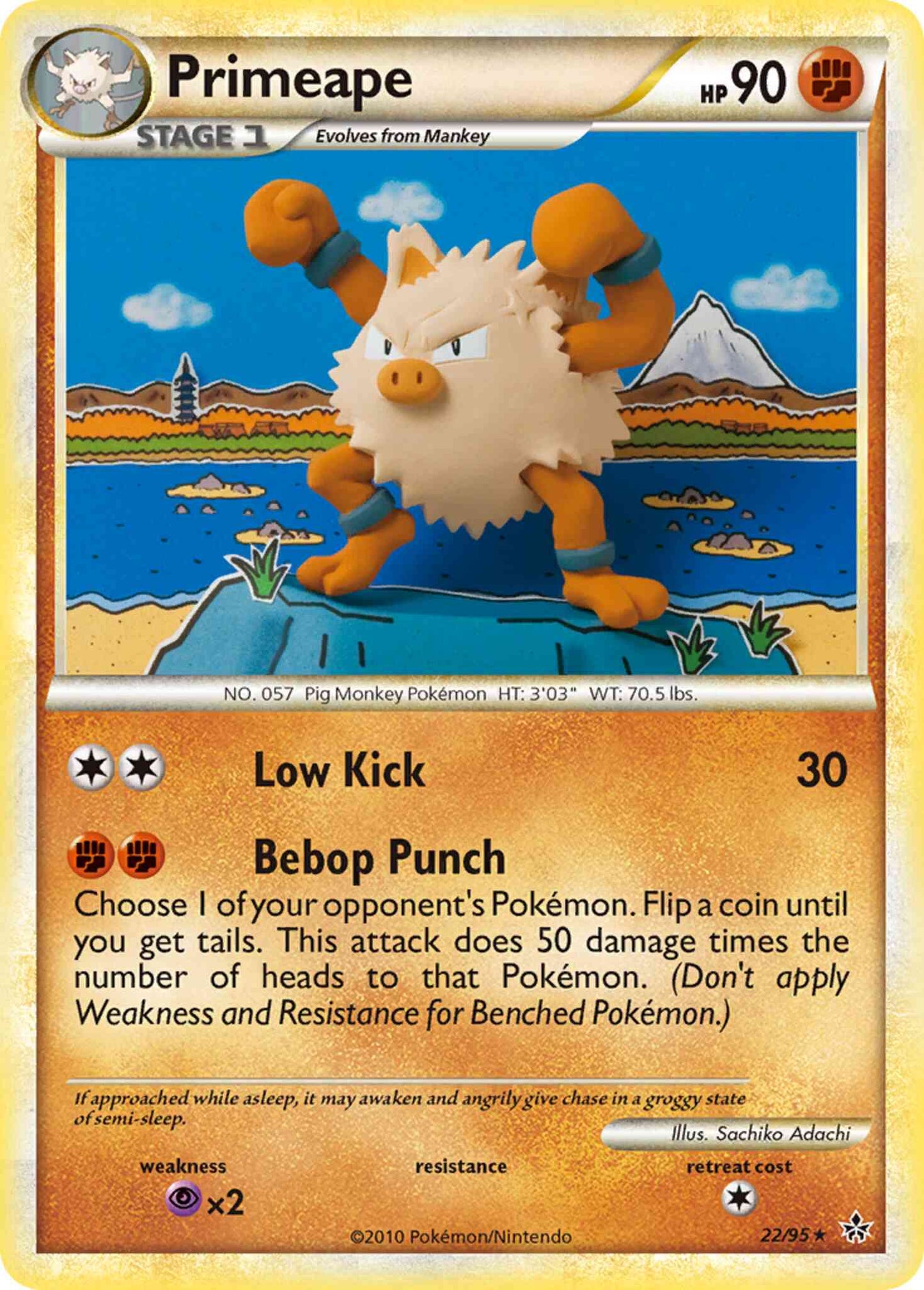 Primeape - 22/95 - Rare [hgss2-22] [Reverse Holo]