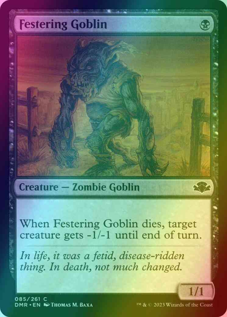 Festering Goblin [85] [Dominaria Remastered] [Foil]