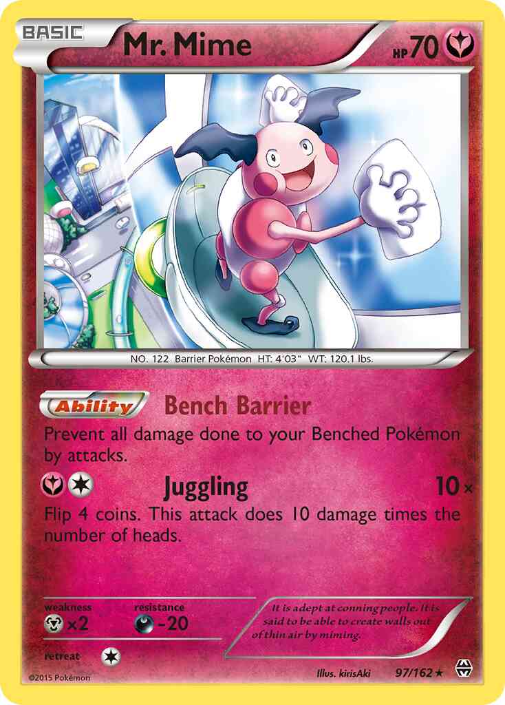 Mr. Mime - 97/162 - Rare [xy8-97] [Non-Holo]