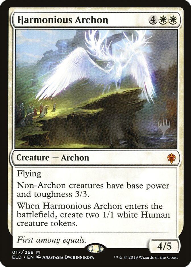 Harmonious Archon [17p] [Promo Pack] [Throne of Eldraine Promos] [Foil]