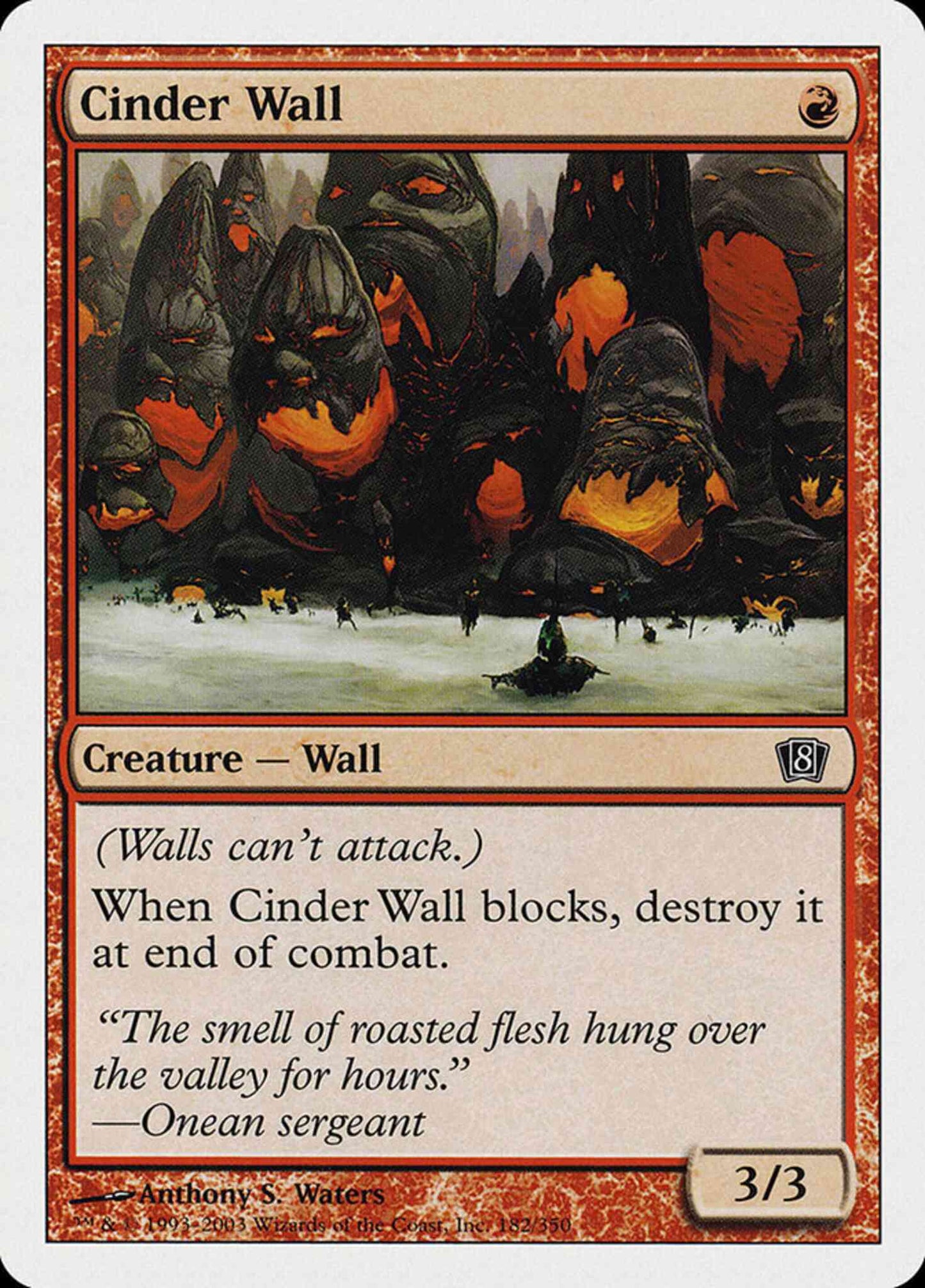 Cinder Wall [182] [Eighth Edition] [Non-Foil]