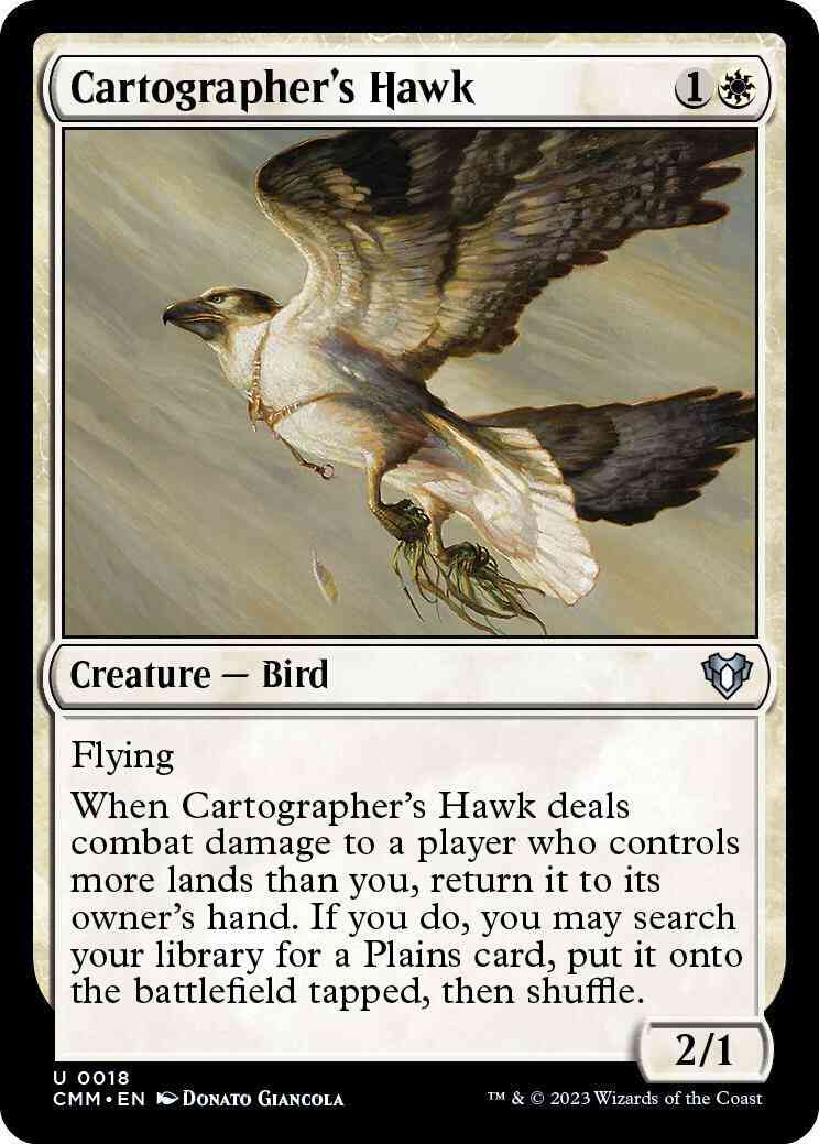 Cartographer's Hawk [18] [Commander Masters] [Non-Foil]