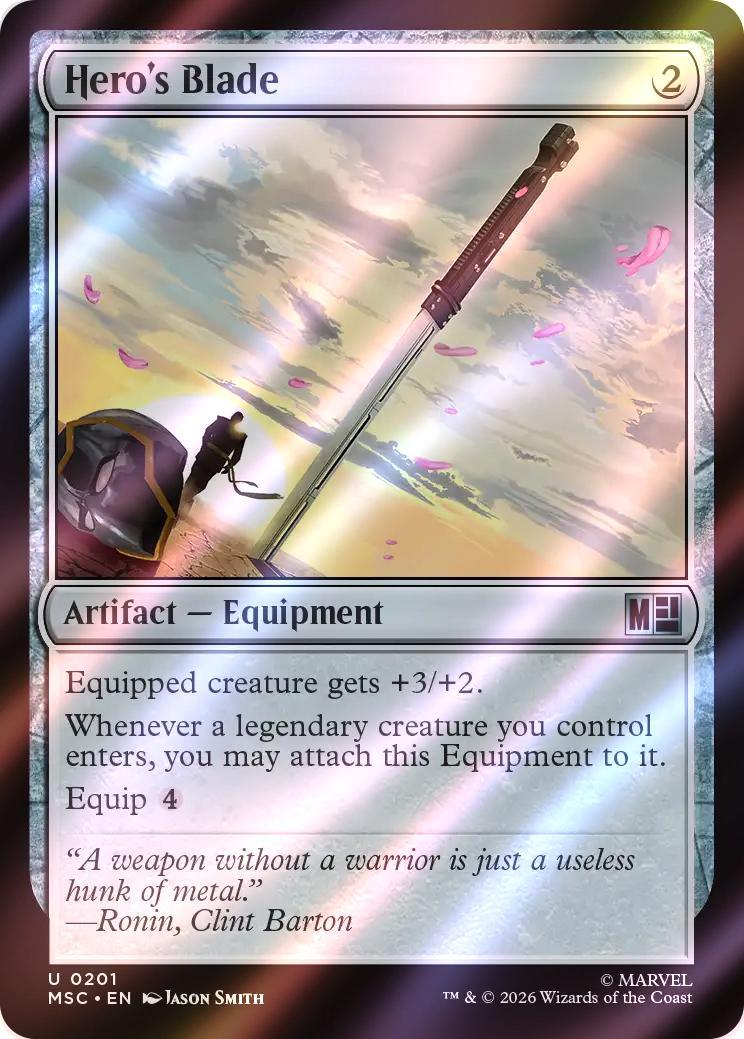 Hero's Blade [201] [Marvel Super Heroes: Commander] [Surge Foil]