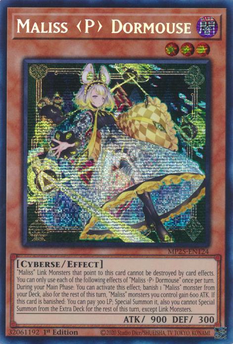 Maliss <P> Dormouse - MP25-EN124 - Prismatic Secret Rare - 1st Edition