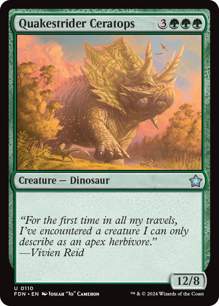 Quakestrider Ceratops [110] [Foundations] [Non-Foil]