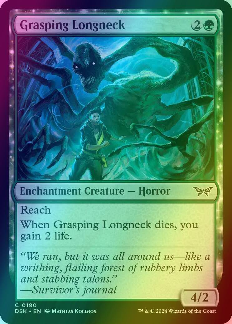 Grasping Longneck [180] [Duskmourn: House of Horror] [Foil]