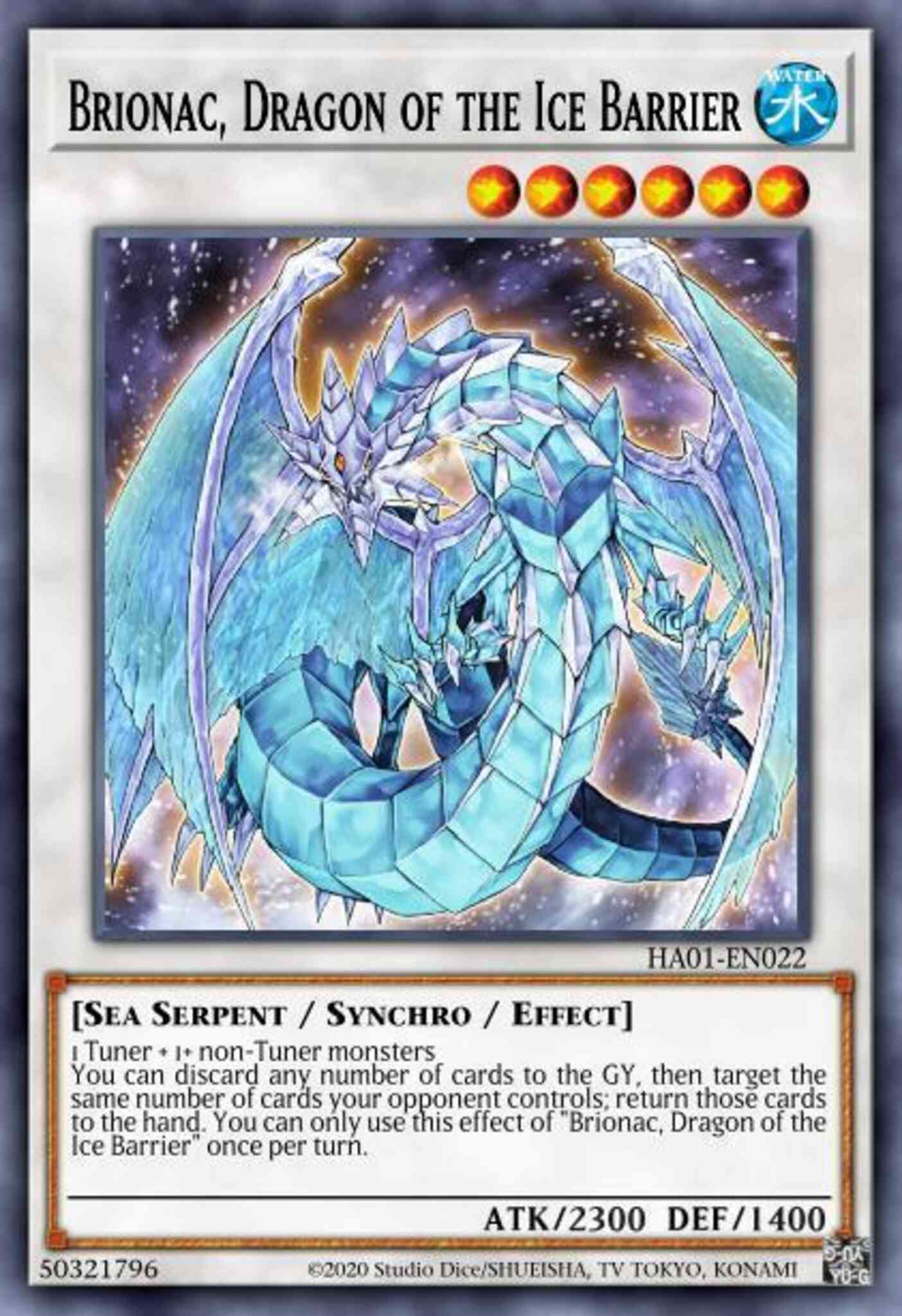 Brionac, Dragon of the Ice Barrier - HA01-EN022 - Secret Rare - Unlimited