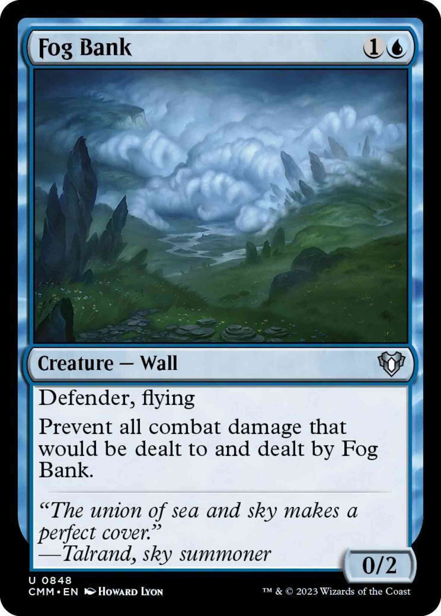 Fog Bank [848] [Commander Masters] [Non-Foil]