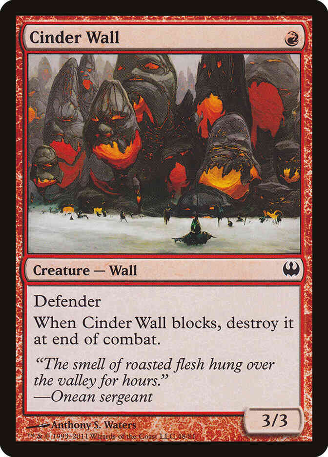 Cinder Wall [48] [Duel Decks: Knights vs. Dragons] [Non-Foil]