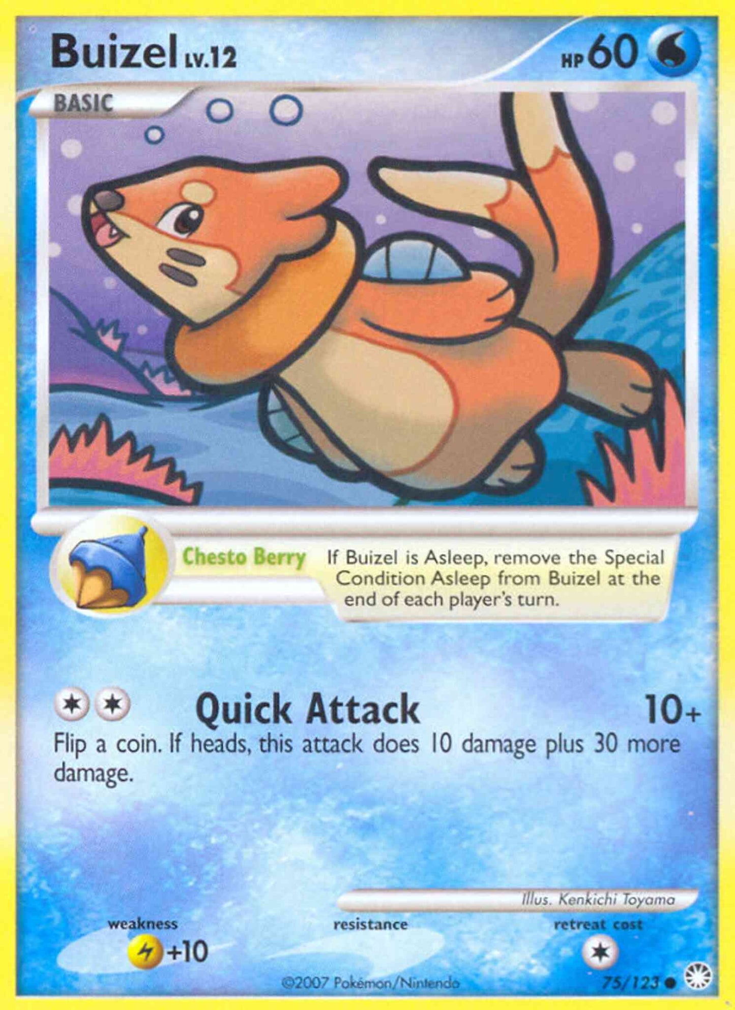 Buizel - 75/123 - Common [dp2-75] [Reverse Holo]