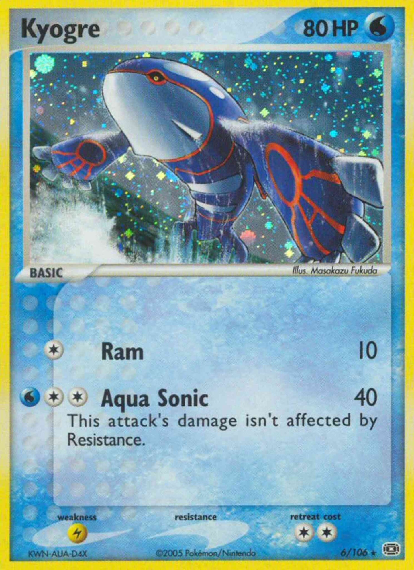 Kyogre - 6/106 - Rare Holo [ex9-6] [Reverse Holo]