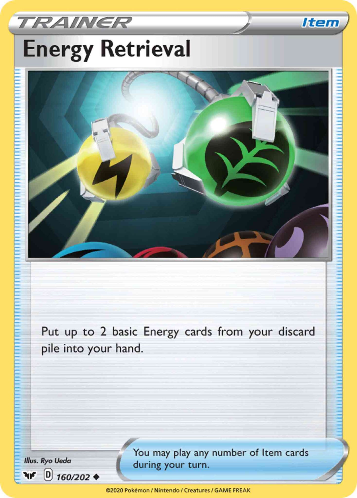 Energy Retrieval - 160/202 - Uncommon [swsh1-160] [Non-Holo]