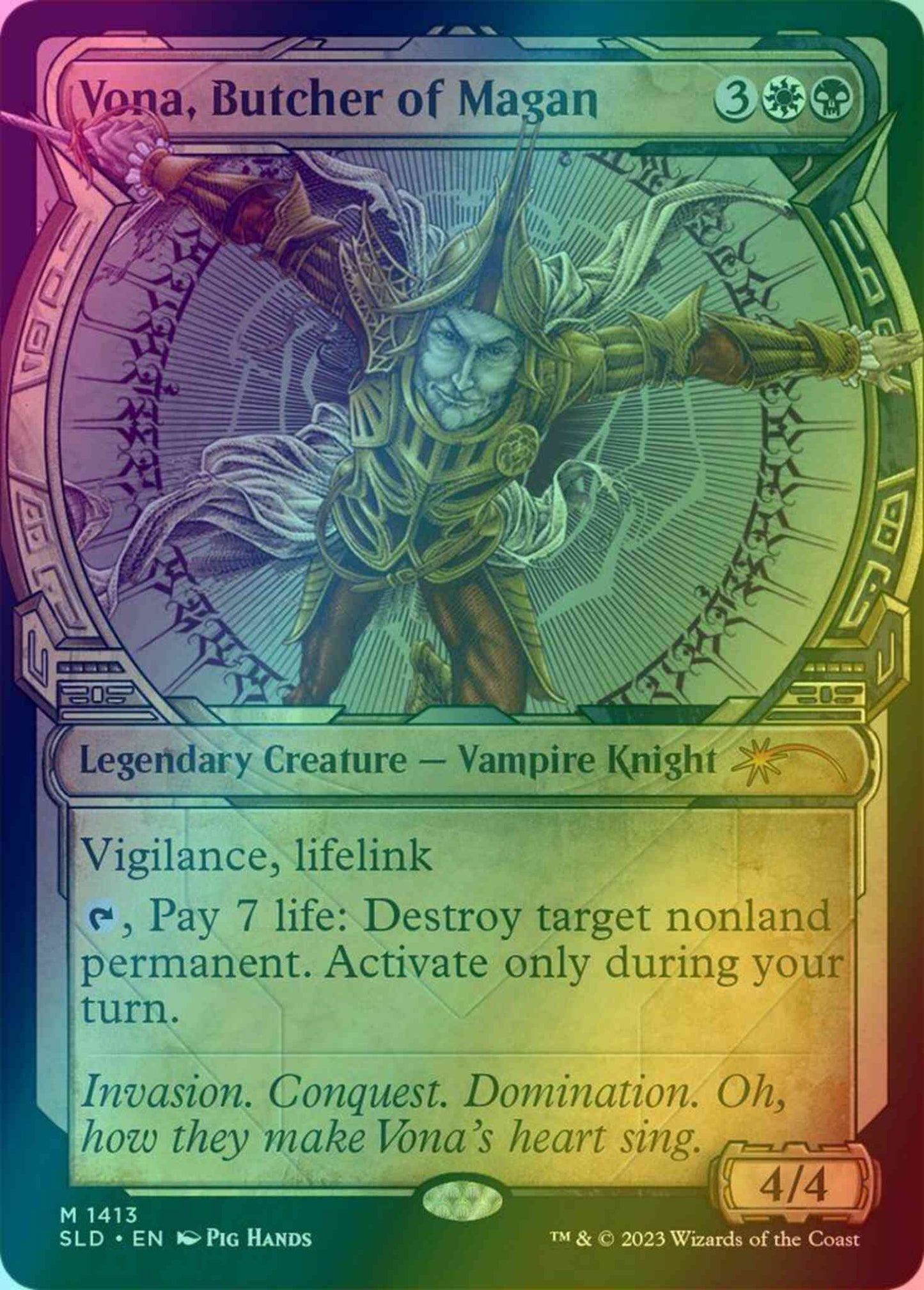 Vona, Butcher of Magan [1413] [Legends of Ixalan Showcase] [Showcase: LCI] [Secret Lair Drop] [Foil]