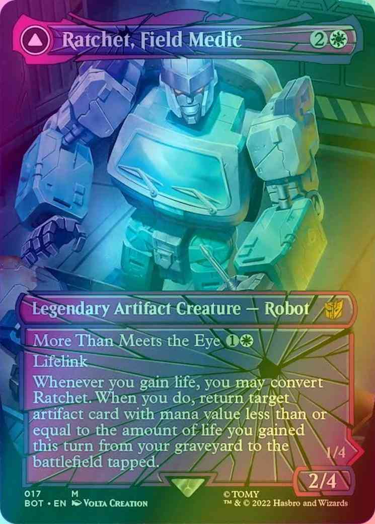 Ratchet, Field Medic // Ratchet, Rescue Racer [17] [Borderless] [Shattered Glass] [Universes Beyond: Transformers] [Foil]
