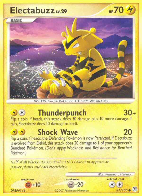 Electabuzz - 81/130 - Common [dp1-81] [Reverse Holo]