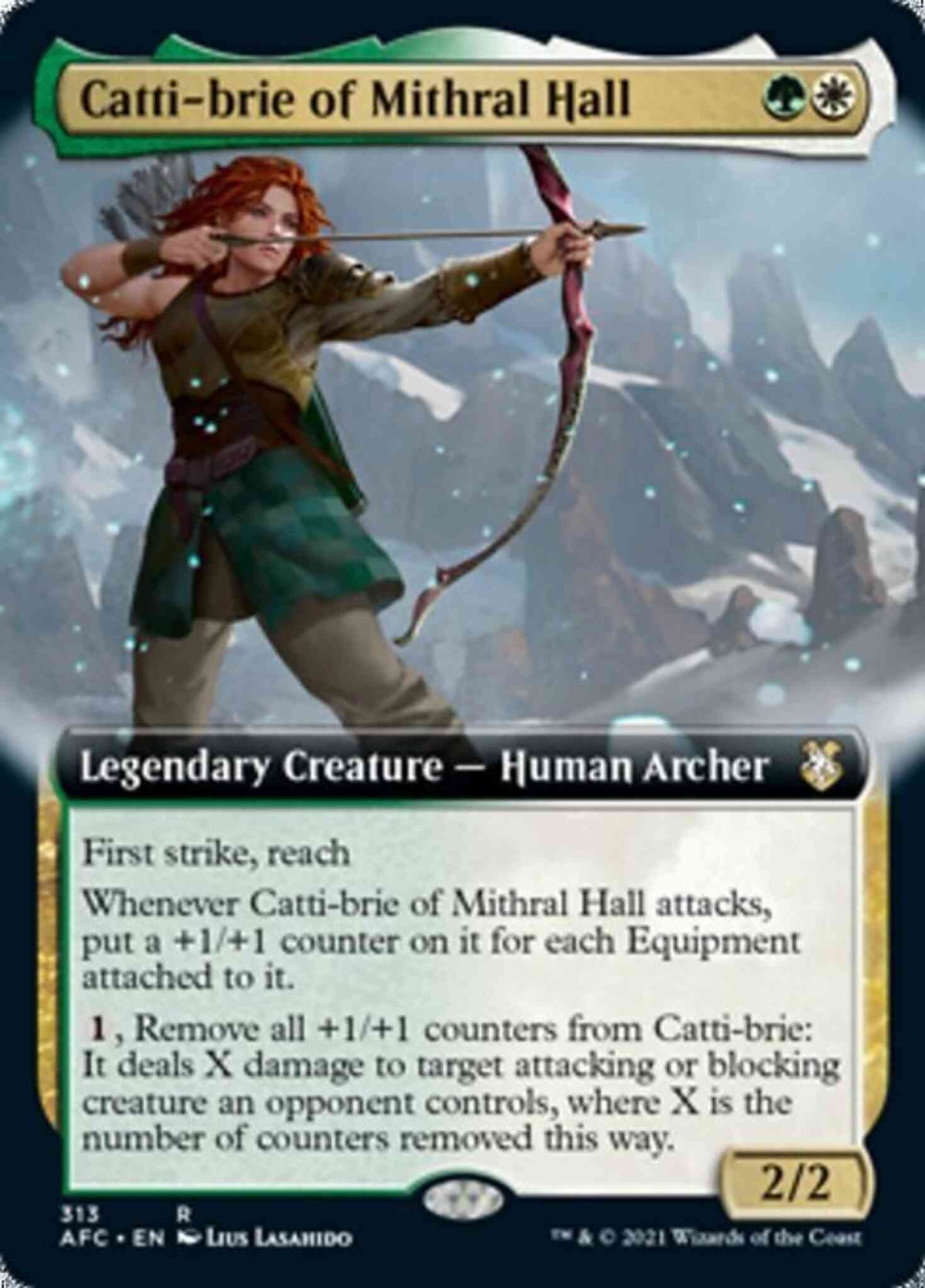 Catti-brie of Mithral Hall [313] [Extended Art] [Adventures in the Forgotten Realms Commander] [Non-Foil]