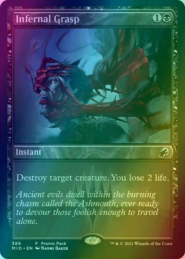 Infernal Grasp [389] [Dark Frame Promo Pack] [Innistrad: Midnight Hunt] [Foil]