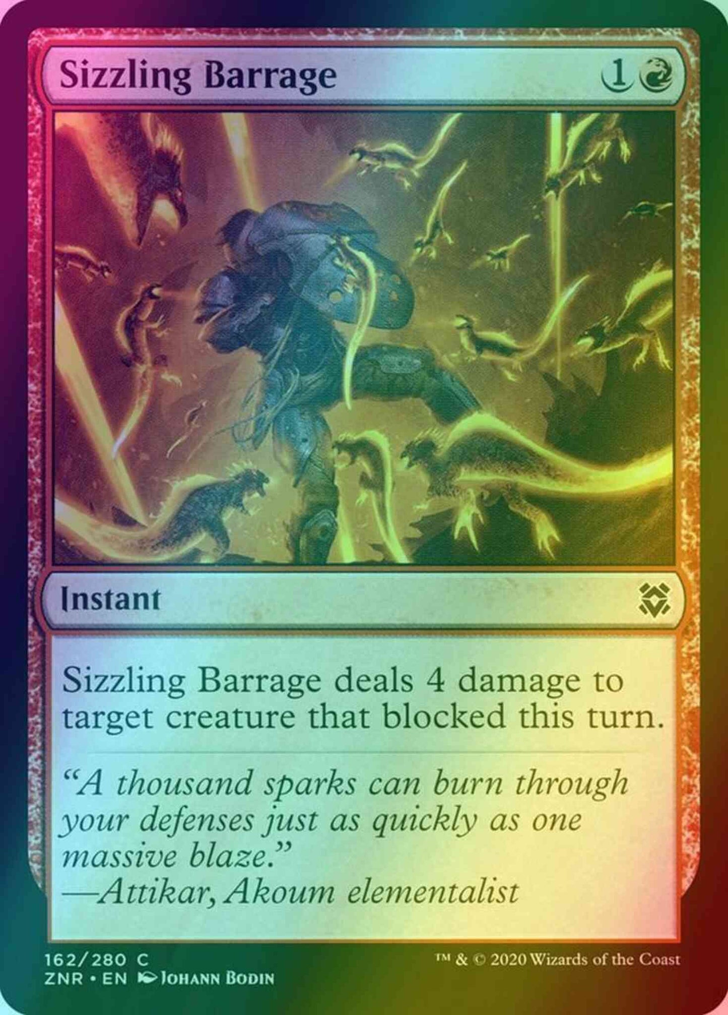 Sizzling Barrage [162] [Zendikar Rising] [Foil]