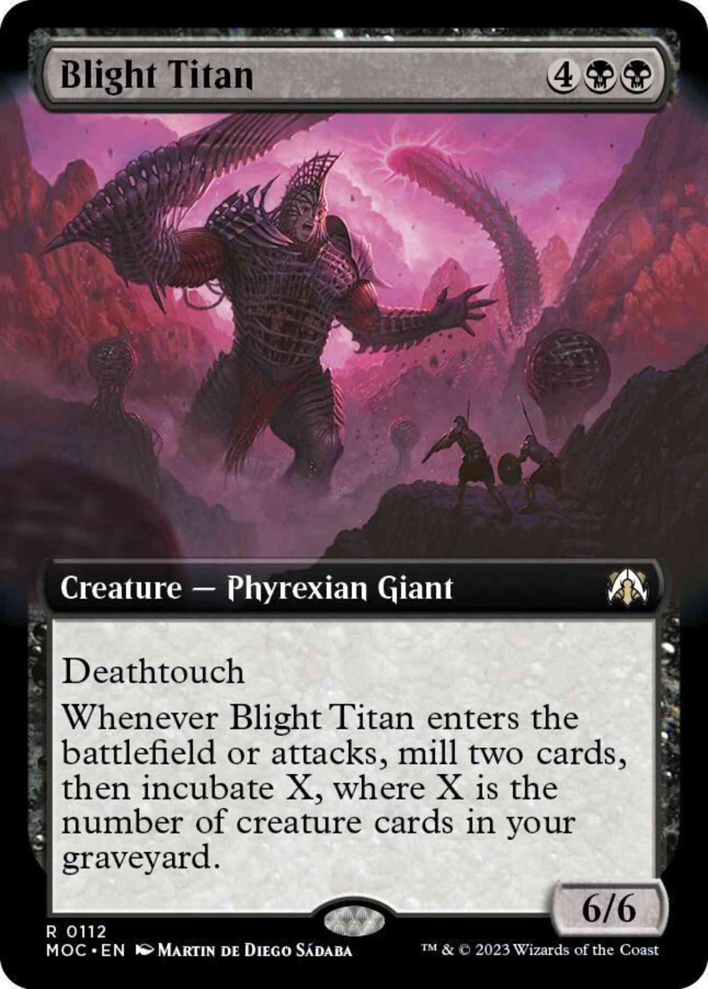 Blight Titan [112] [Extended Art] [March of the Machine: Commander] [Non-Foil]