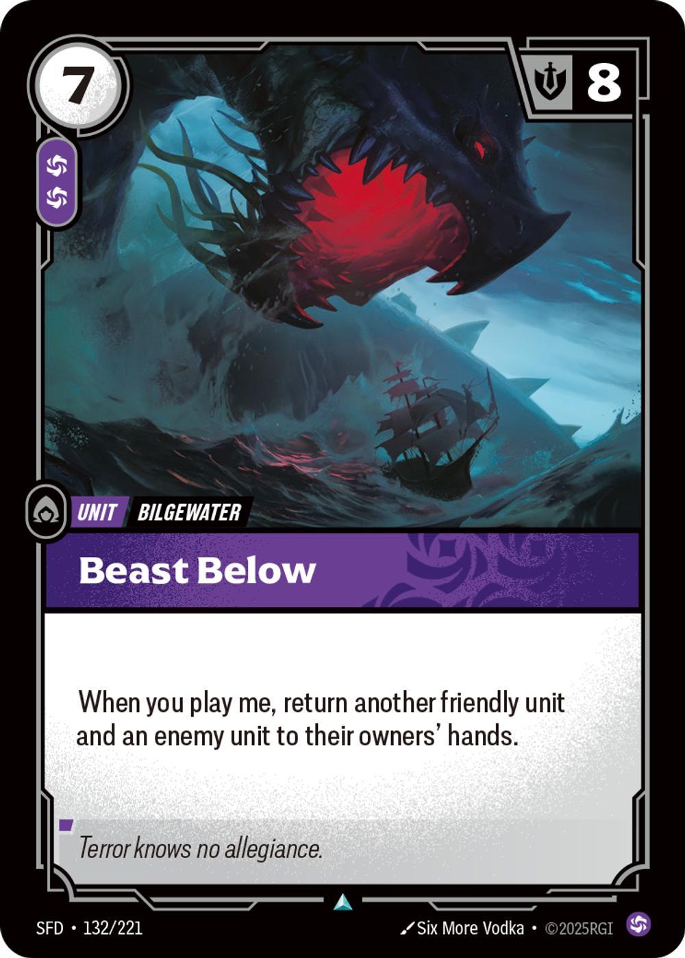Beast Below - 132/221 [Spiritforged] [Non-Foil]