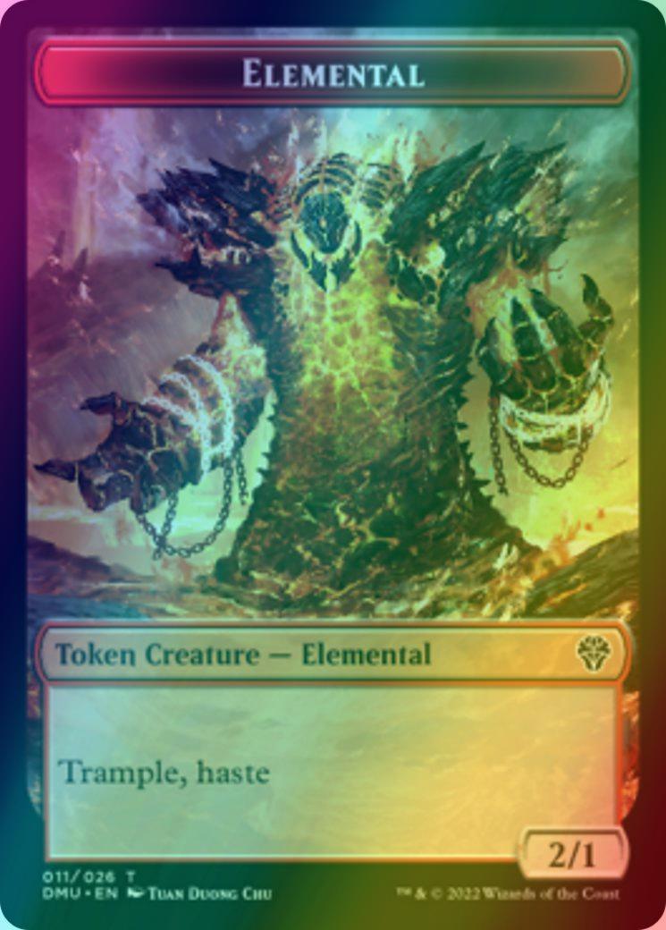 Bird Token (02) // Elemental Token (11) [DMU/DMU Set Symbol] [Dominaria United: Tokens] [Foil]