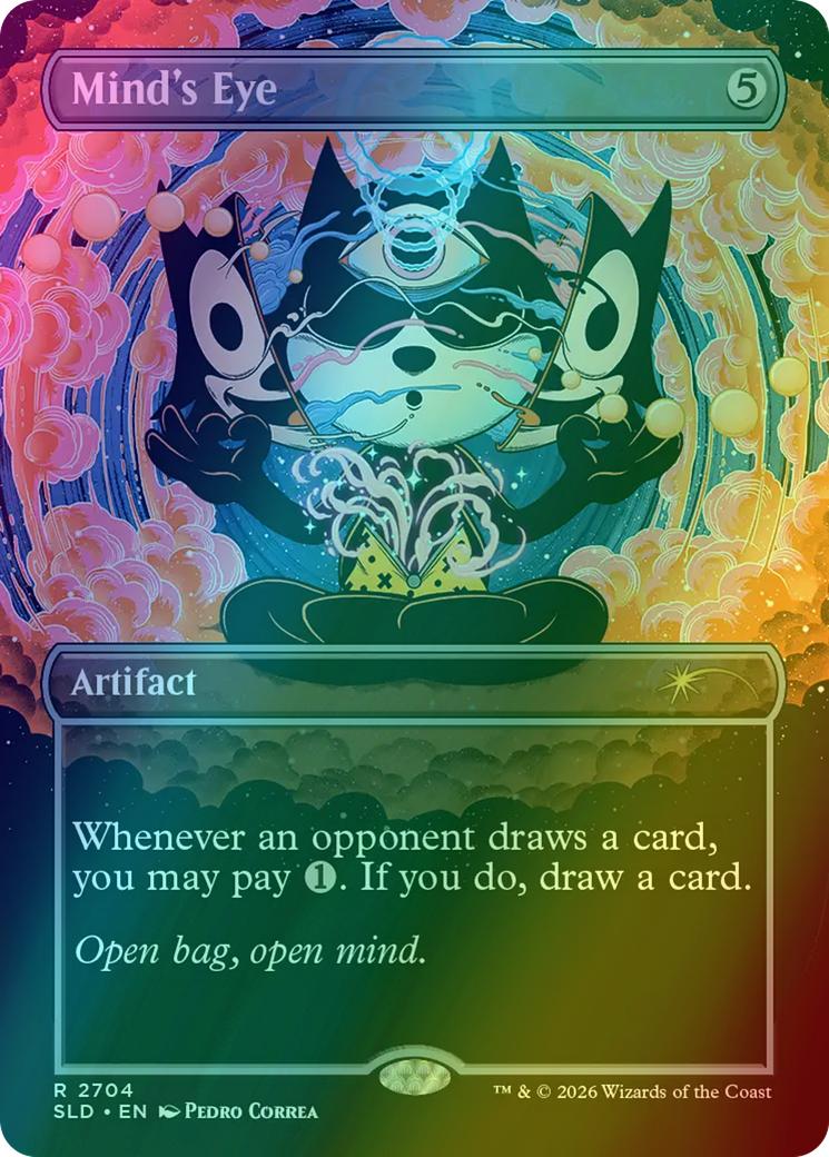 Mind's Eye [2704] [Borderless] [Felix the Cat] [Secret Lair Drop] [Foil]