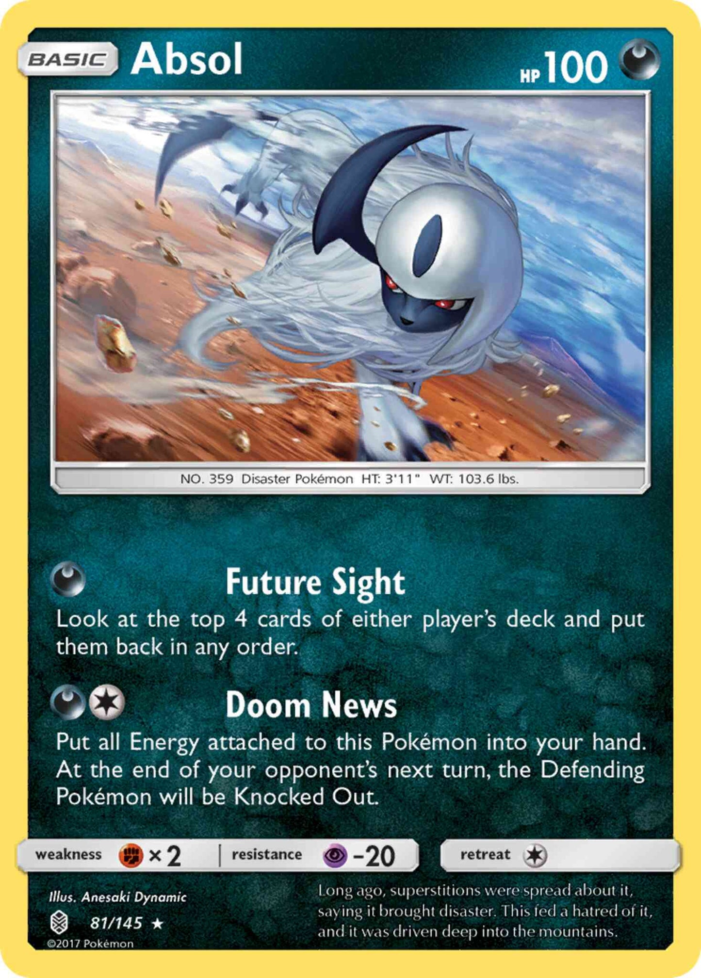 Absol - 81/145 - Rare Holo [sm2-81] [Holo]