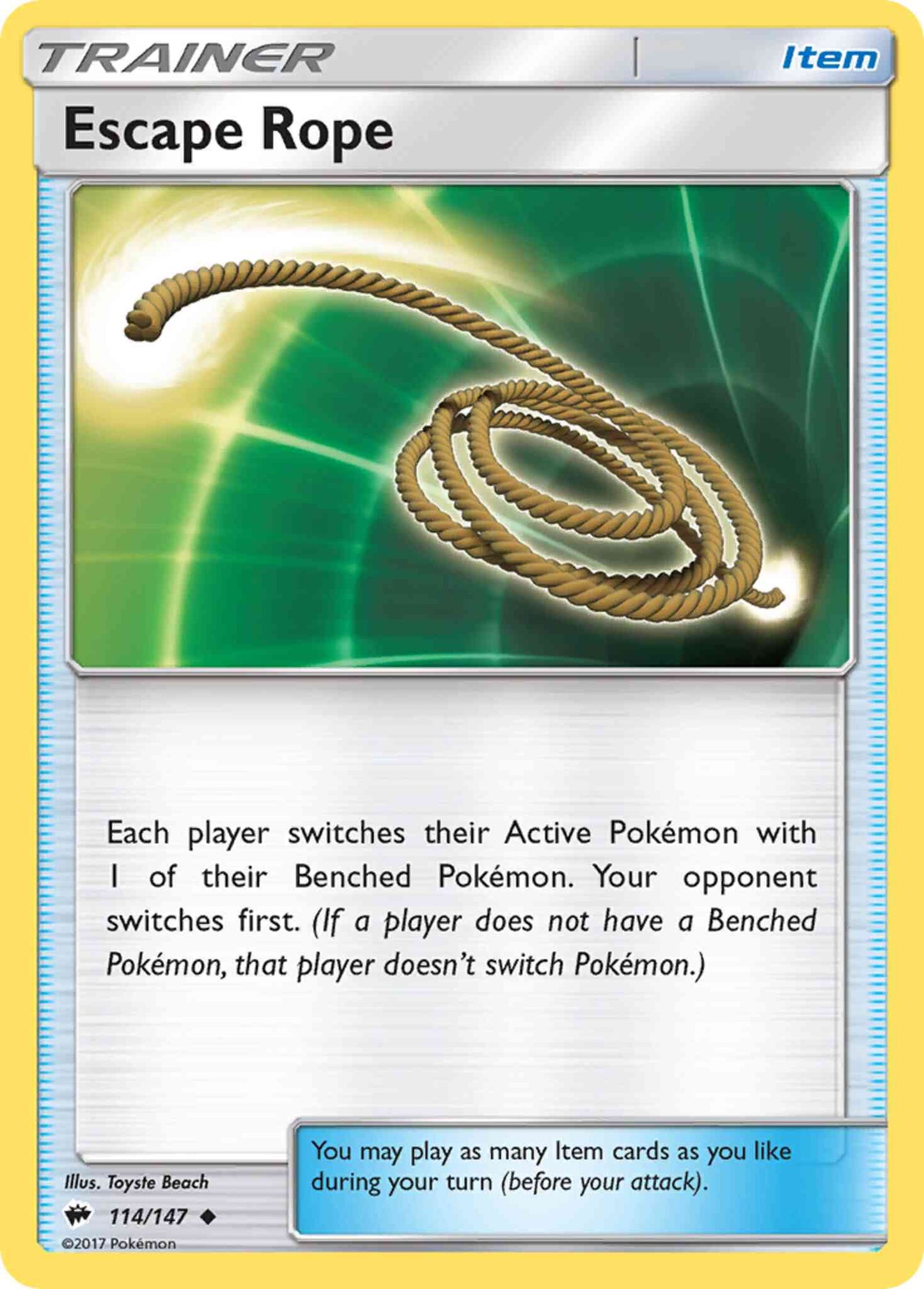 Escape Rope - 114/147 - Uncommon [sm3-114] [Non-Holo]