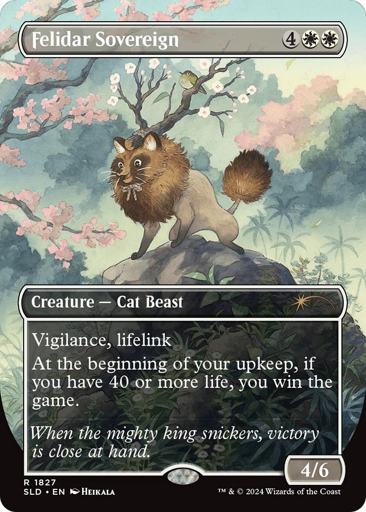 Felidar Sovereign [1827] [Borderless] [20 Ways to Win] [Secret Lair Drop] [Foil]