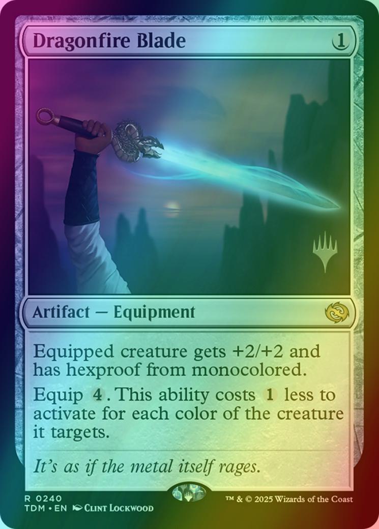 Dragonfire Blade [240p] [Promo Pack] [Tarkir: Dragonstorm: Promos] [Foil]