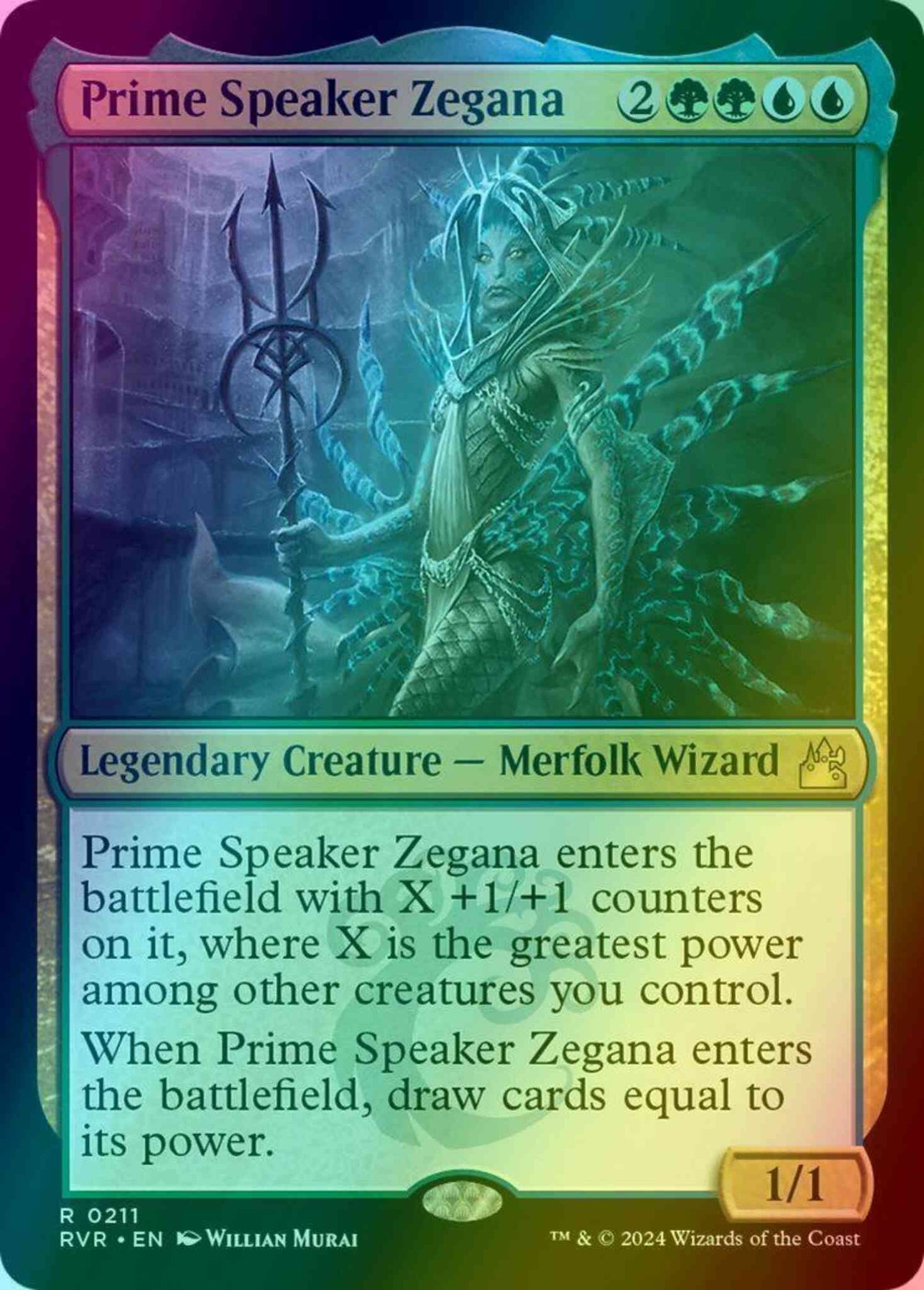 Prime Speaker Zegana [211] [Ravnica Remastered] [Foil]