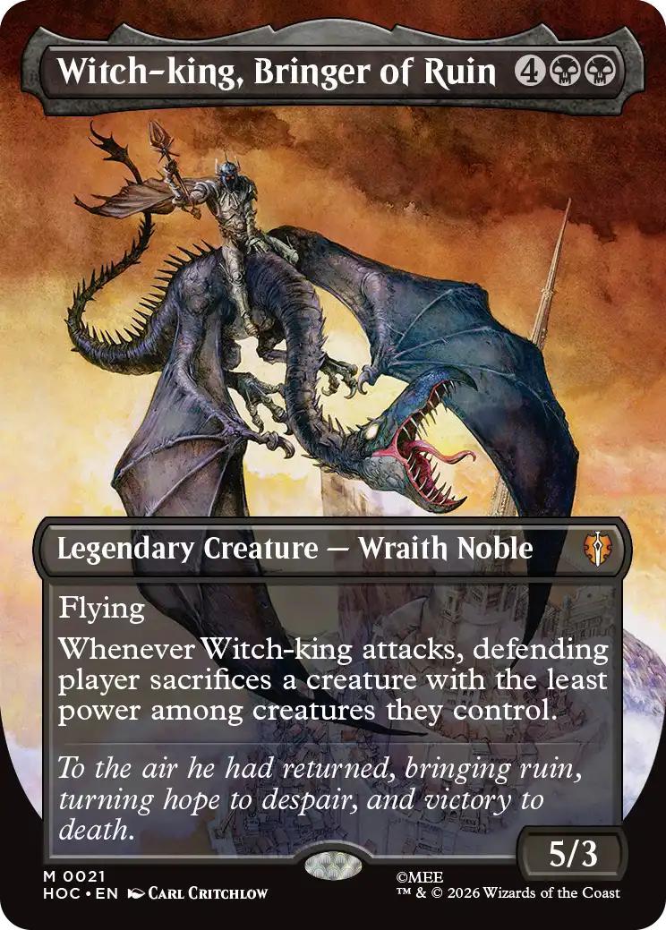 Witch-king, Bringer of Ruin [21] [Borderless] [Classic Artist] [The Hobbit: Commander] [Non-Foil]