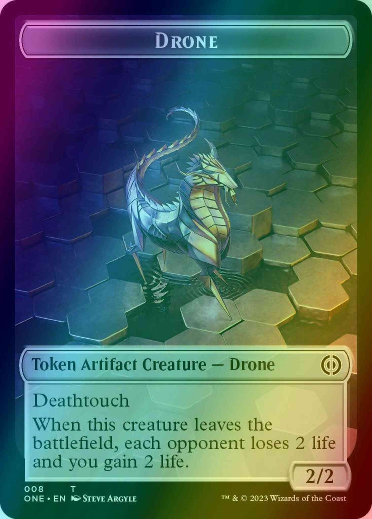 Drone Token (08) // Rebel Token (05) [Phyrexia: All Will Be One: Tokens] [Foil]